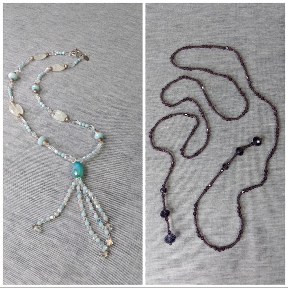 🎉 3/$20 Lot of 2 Beaded Necklaces - Picture 1 of 7